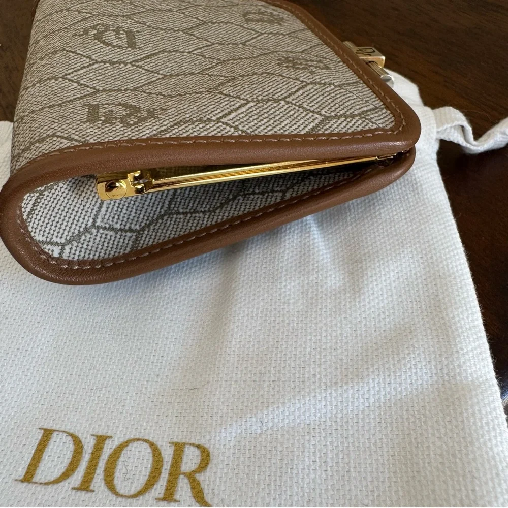 Dior Vintage Honeycomb Coin Pouch EUC